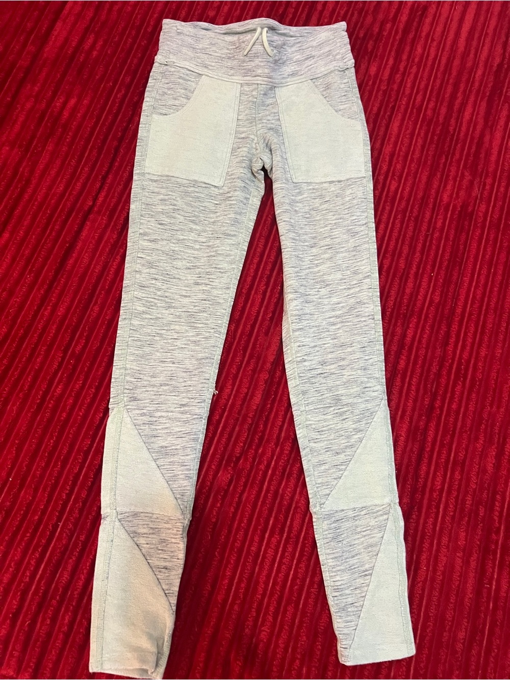 FP Movement by Free People Heather Green Leggings with Pockets and Drawstring-XS